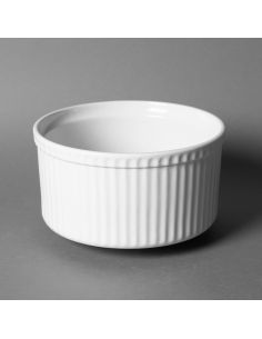 Moule à soufflé 19cm en porcelaine blanche