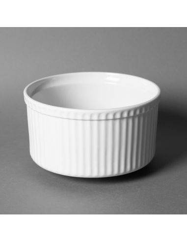Moule à soufflé 19cm en porcelaine blanche