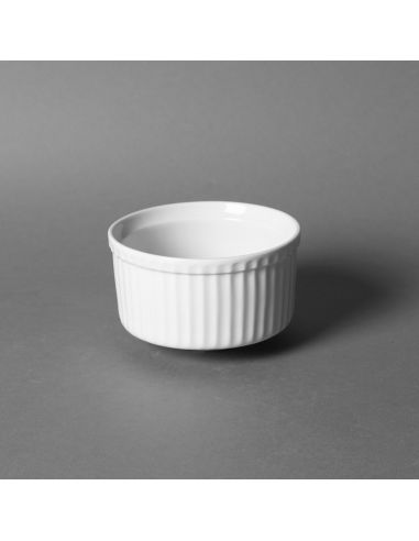 Moule à soufflé 12cm en porcelaine blanche