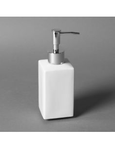 Pousse mousse carré en porcelaine blanche avec pompe à...