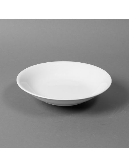 Assiette creuse ronde en porcelaine blanche