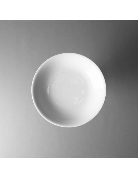 Assiette creuse ronde en porcelaine blanche