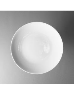 Assiette coupe 24 cm de porcelaine blanche