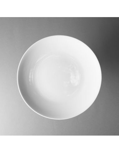 Assiette coupe 24 cm de porcelaine blanche