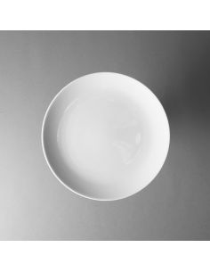 Assiette coupe 21 cmen porcelaine blanche