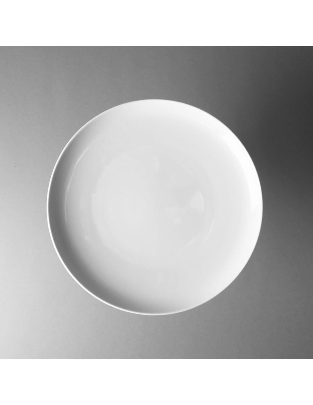 Assiette plate en grès blanc - L 26 cm - Quadro