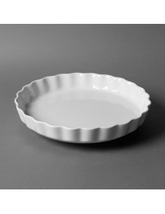 Moule à tarte 30cm en porcelaine blanche