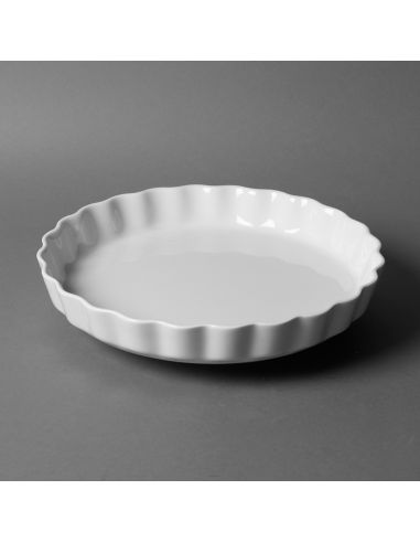 Moule à tarte 30cm en porcelaine blanche