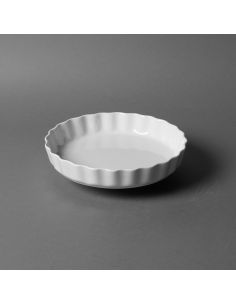 Moule à tarte 21cm en porcelaine blanche