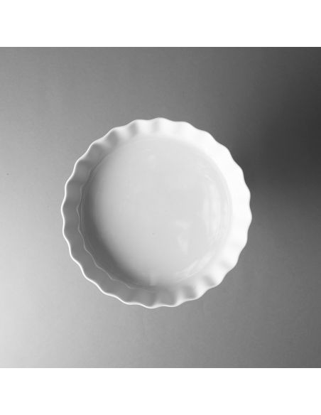 Moule à tarte 21cm en porcelaine blanche
