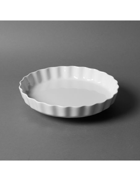 Moule à tarte 26cm en porcelaine blanche