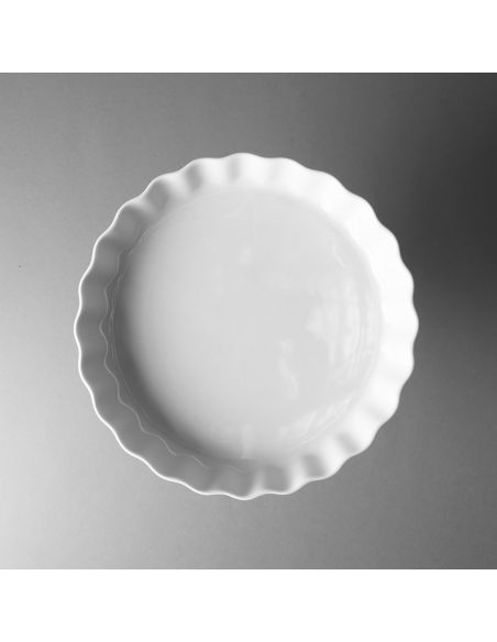 Moule à tarte 26cm en porcelaine blanche