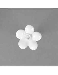 Petite fleur 5 pétales en porcelaine blanche