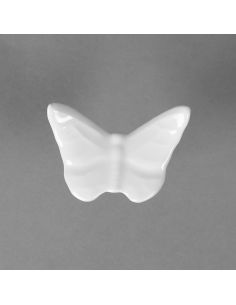 Papillon en porcelaine blanche
