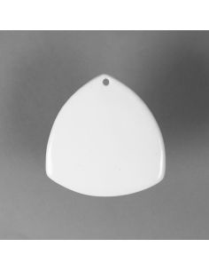 Pendentif triglon en porcelaine blanche