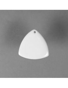 Pendentif triglon en porcelaine blanche