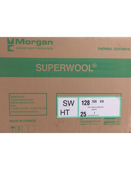 FIBRE BIO 607HT25  1300°C NON TOXIQUE – ROULEAU DE 7.32X0.61 EP 25MM 