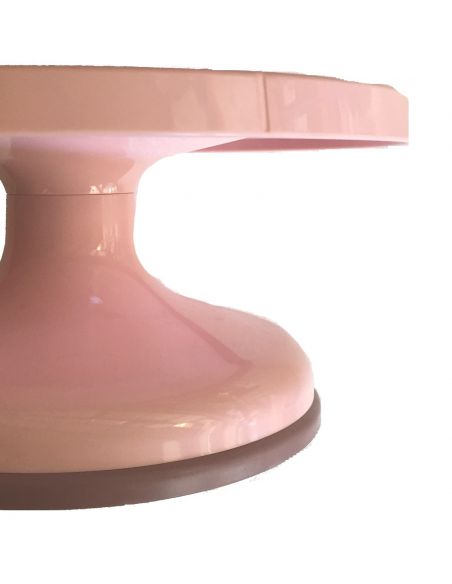 TOURNETTE PLASTIQUE ROSE HAUTE DIAM 26.5 CM H 12.5 