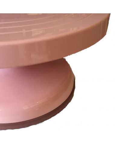 TOURNETTE PLASTIQUE ROSE HAUTE DIAM 26.5 CM H 12.5 