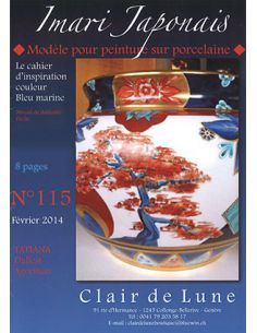 IMARI JAPONAIS - Modèle pour peinture sur porcelaine - CLAIR DE LUNE