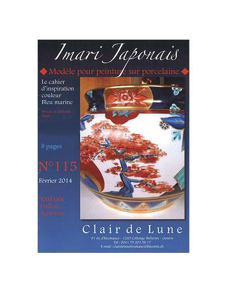 IMARI JAPONAIS - Modèle pour peinture sur porcelaine - CLAIR DE LUNE